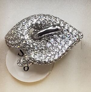 Sterling with CZs Calla Lily Ring, 6